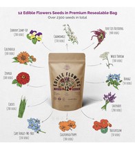 12 Edible Flower Seeds Variety Pack for Planting Indoor &amp; Outdoors. 2300+ Non-GM - £19.18 GBP