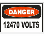 Danger 12470 Volts Electrical Electrician Safety Sign Sticker Decal Labe... - £1.57 GBP+
