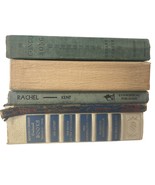 5 Vintage BLUE Books Primitive Rustic Farm Home Decor Staging Prop Libra... - $17.48