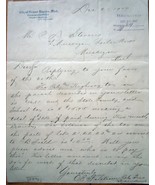 Vintage City Of Grand Rapids MI Treasurer&#39;s Office Letter 1907 - $12.99