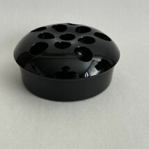 Vintage SMALL 2-3/4” Black Amethyst Glass Flower Frog - $24.08
