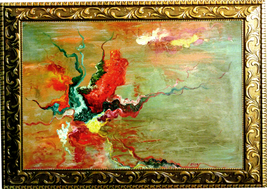 RIZA-&quot;Conception&quot;-Framed Original Oil Painting/Canvas/Hand Signed/30&quot; x ... - $227.05
