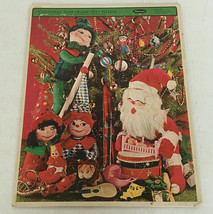 Vintage Whitman Christmas time tray puzzle holiday santa toys  jigsaw pu... - $19.75