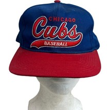 Vintage Chicago Cubs MLB Starter Script Logo Baseball Hat Made In Korea Adjusts - £17.85 GBP