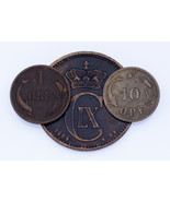 Lot of 3 Denmark Coins 1875 - 1884 Fine - VF Condition 1 - 10 Ore - €68,75 EUR Lot of 3 Denmark Coins 1875 - 1884 Fine - VF Condition 1 - 10 Ore - €68,75 EUR