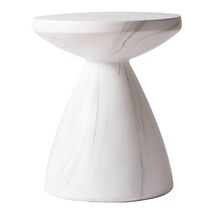 LeisureMod Modern Side Table Lightweight Fiberstone Top 20&quot; Round Accent... - $3,084.04 MXN