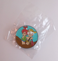 New The Flintstones Pebbles And Bam Bam Round Enamel Cartoon Lapel Hat Pin - £4.92 GBP