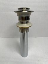 1.25” x 8” Sink Drain Pop Up Stopper w/ Overflow Brushed Nickel Push Type - $22.95