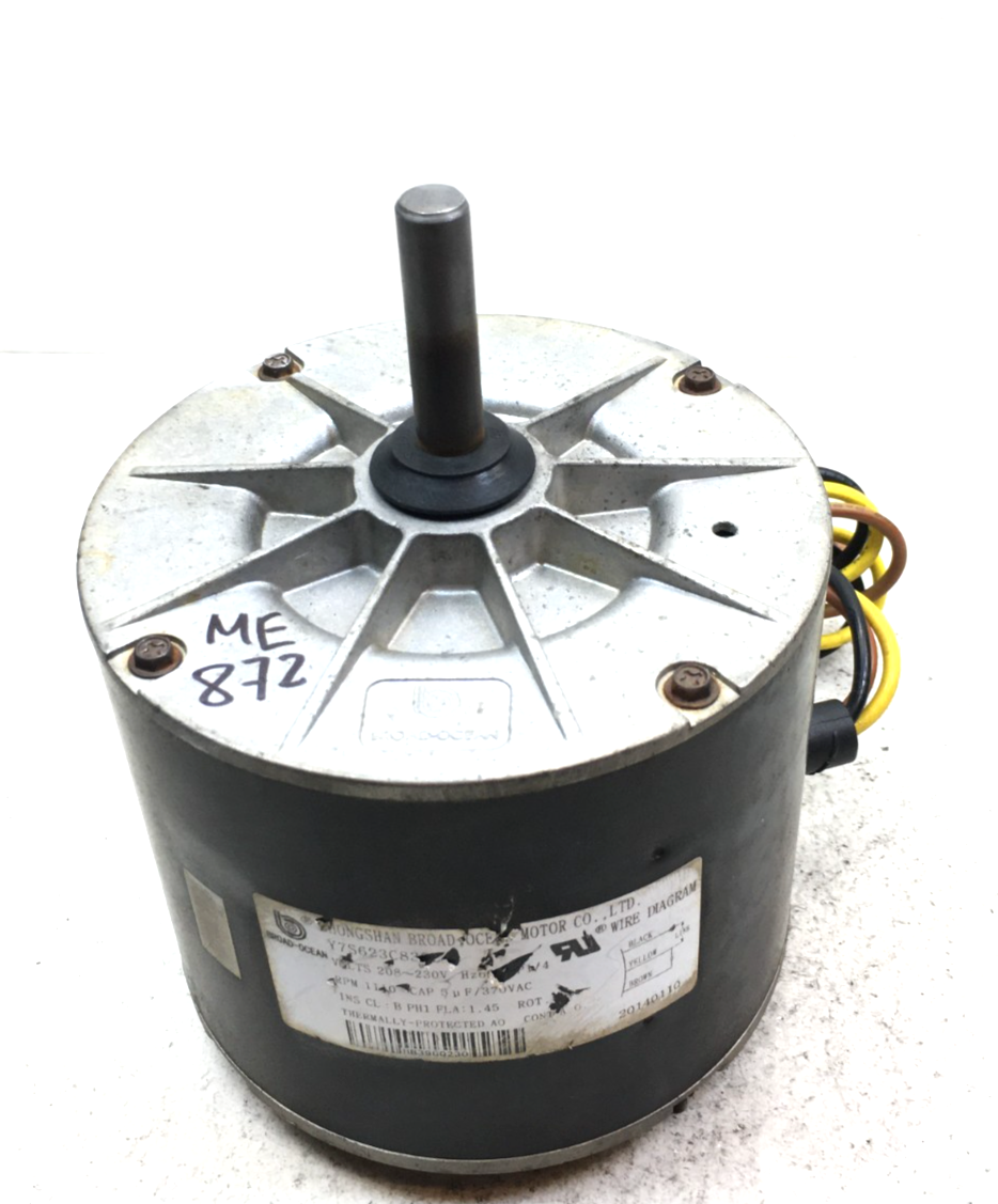 Zhongshan Broad-Ocean Y7S623C835L Condenser Motor HB39GQ230 230V used ME872 - $95.00