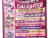 Daughter Blanket Gifts for Mothers Day for Daughter from Mom Dad - to My... - $35.96