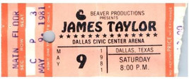 Giacomo Taylor Concerto Ticket Maggio 9 1981 Dallas Texas - $49.48