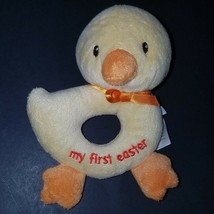 My First Easter Duck Plush Rattle Prestige Baby Stuffed Animal Toy Lovey - $13.42