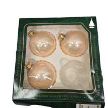 Christmas by Krebs Large Rose Ornaments Three in Box 2 1/2 In High - £7.46 GBP