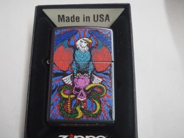 Sweet Colorful  Eagle Skull Snake   Zippo Lighter - $28.45