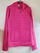 Womens Tek Gear Jacket Size 2X Pink NEW Soft Quilted Zip Hoodie Stretch Kohls - £23.32 GBP