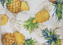 Set Of 4 Printed Fabric Placemats (13&quot;x18&quot;) Tropical Fruits, Pineapples, Bm - £15.81 GBP