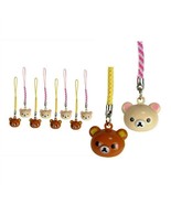 10 TEDDY BEAR BRASS BELL CHARM Rilakkuma Set of 10 Craft Cell Phone Stra... - $360.79 MXN