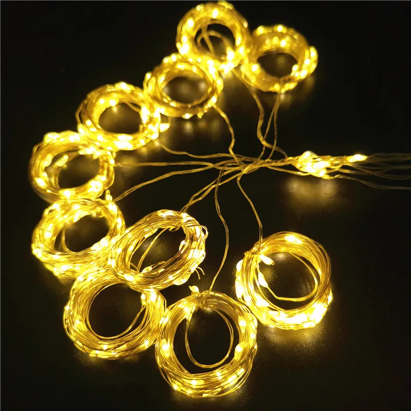  USB with Remote Led Fairy String Lights Outdoor Garden Lights Curtain Gars Chri - £61.59 GBP