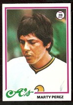 Oakland Athletics Marty Perez 1978 Topps # 613 VG/EX - £0.39 GBP