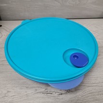 Tupperware Crystalwave Divided Microwavable Dish 3284C-2 Vented Lid 2651A-2 Used - £6.29 GBP