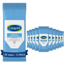Cetaphil Face and Body Wipes, Gentle Skin Cleansing Cloths, 10 Count, Pack of 12 - £65.53 GBP