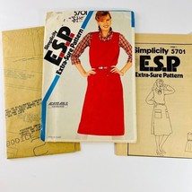 Vintage Simplicity Pattern Jumper Dress Misses Sz 10 12 14 Uncut FF 5701 - £17.42 GBP