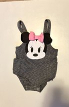 Disney Baby Minnie Mouse Shortall, Gray Marled Pattern - Size 12/18 mo (GUC) - £7.82 GBP