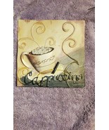 New View Tile Art Wall Plaque Coffee Cappuccino  - £11.90 GBP