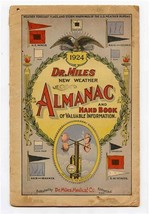 1924 Dr. Miles New Weather Almanac and Hand Book of Valuable Information  - $9.90