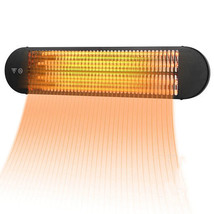 750W/1500W Wall Mounted Infrared Heater with Remote Control - Color: Black - £117.55 GBP