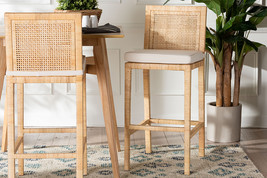 Lumines Bohemian Natural Rattan Bar Stool - $5,716.68 MXN