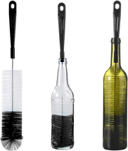 ALINK 3-Pack Long Black Bottle Cleaning Brush for Narrow Neck Beer/Wine/... - £11.99 GBP