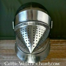 Medieval Steel Bascinet Pig Face Helmet With Leather Liner 18GA SCA - £187.68 GBP