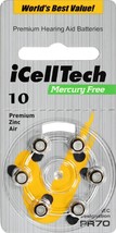 iCellTech Hearing Aid Batteries, 0% Hg (60 Batteries) (10) - $16.02+