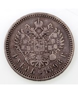 1898 Russland Rubel Silber Münzen, VF Sehr Fein Zustand Y - $99.82