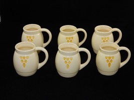 Robinson Ransbottom Pottery Co RRPCO Roseville Cream &amp; Yellow Mugs Cups RARE** - £58.96 GBP