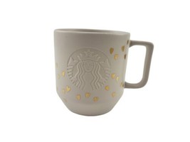 2016 Starbucks Mermaid Gold Confetti Hearts Embossed Coffee Tea Mug Cup 12 oz - £9.49 GBP