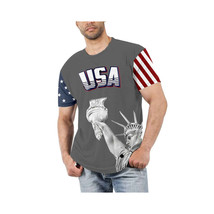  Statue of Liberty T-Shirt   Stars &amp; Stripes USA # 1 Graphic Print Tee - $19.49