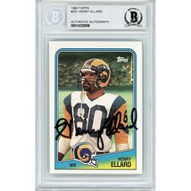 Henry Ellard Los Angeles Rams Auto 1988 Topps Football On-Card Autograph Beckett - £61.60 GBP