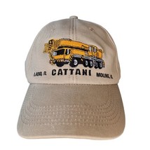 Vintage 90s Cattani Truck Crane Tan Khaki Beige Hat Cap Embroidered Snapback - $33.77