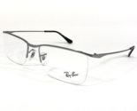 Ray-Ban Eyeglasses Frames RB6370 2502 Silver Rectangular Half Rim 55-18-145 - $140.03