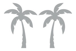 2 Stylized Palms 18" x 27" - Etched Glass Decals - For Shower Doors, Windows - £25.63 GBP