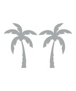 2 Stylized Palms 18&quot; x 27&quot; - Etched Glass Decals - For Shower Doors, Win... - £25.70 GBP