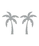 2 Stylized Palms 18&quot; x 27&quot; - Etched Glass Decals - For Shower Doors, Win... - $620.95 MXN