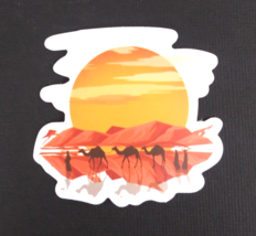 Leading Camels At Sunset Desert Sticker 2.18&quot; x 2.25&quot; (L) - $1.64