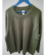Women&#39;s Olive/Sage Green Shaker Sweater Size 5X - $27.44 CAD