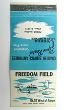 Freedom Field - Akron, Ohio 30 Strike Matchbook Cover Cessna Sales Rent Charter - £1.59 GBP