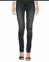 BLK DNM Womens 24 Distressed Skinny Jeans in Mill Black WJ351101 - £21.23 GBP