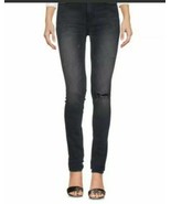 BLK DNM Womens 24 Distressed Skinny Jeans in Mill Black WJ351101 - £21.32 GBP