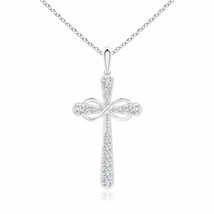 Authenticity Guarantee 
ANGARA 0.17 Ct Diamond Cross and Sideways Infinity Pe... - £852.08 GBP